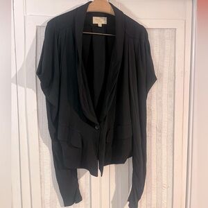 Elizabeth & James sheer draped sleeve blazer size M